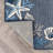 Coastal Border Navy/Ivory Indoor/Outdoor High-Low Area Rug-726824790-726824791