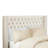Button Upholstered Headboard, Double Nailhead Trim, Adjustable Legs, Queen Size, Cream Upholstery Headboard With Tufting, Upholstery, Sized-820048603