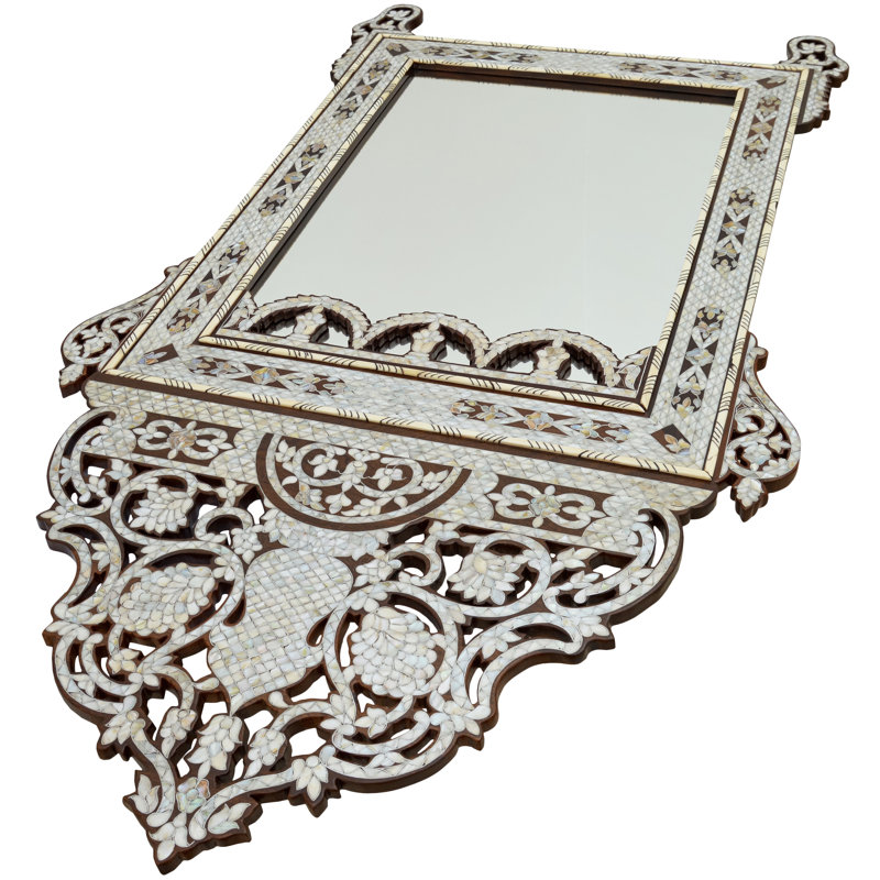 Damascene Flat Coquillage Wall Mirror