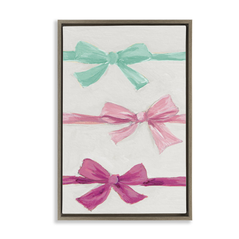 Cadre flottant Ribo Bows Trio, design par Lanie Loreth, Cadre flottant orme Montalcino, H 25 po x l 17 po