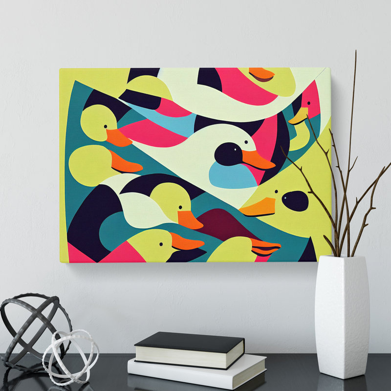 Ducks Abstract Vol.3 - Wrapped Canvas Print, 35cm H x 50cm W x 3cm D