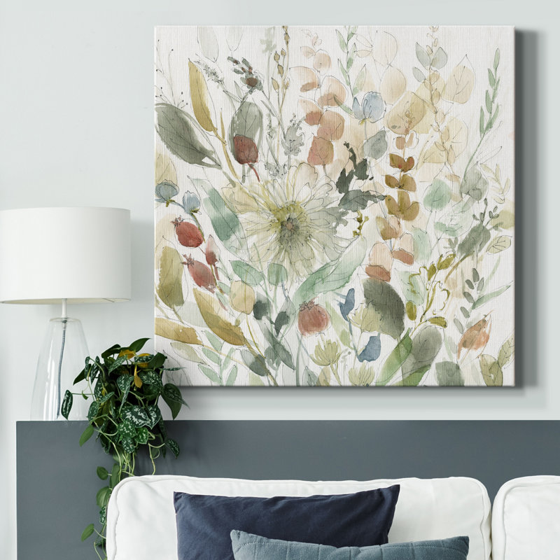 Areiona " Linen Wildflower Garden ", 24" H x 24" W x 1" D