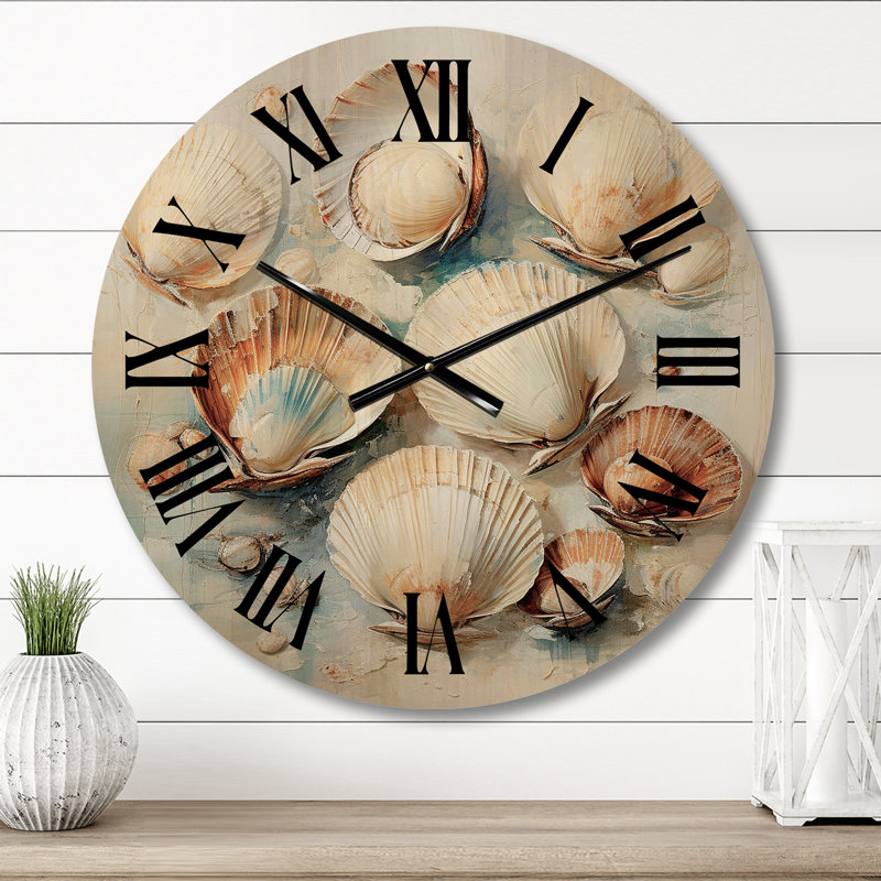 Horloge murale en bois massif Wasola, Moyenne