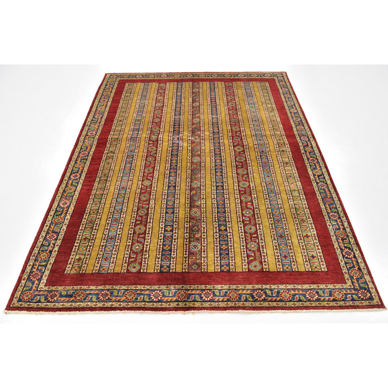 Denver One-of-a-Kind 5'2" X 7' New Age Wool Area Rug in Red