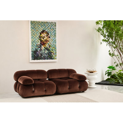 Breeley 76'' Round Arm Modular Sofa