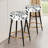 White And Black Snow Leopard Spots - Geometric Bar Stools Set Of 2