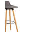 Kai Upholstered Counter Stool with Solid Wood Frame
