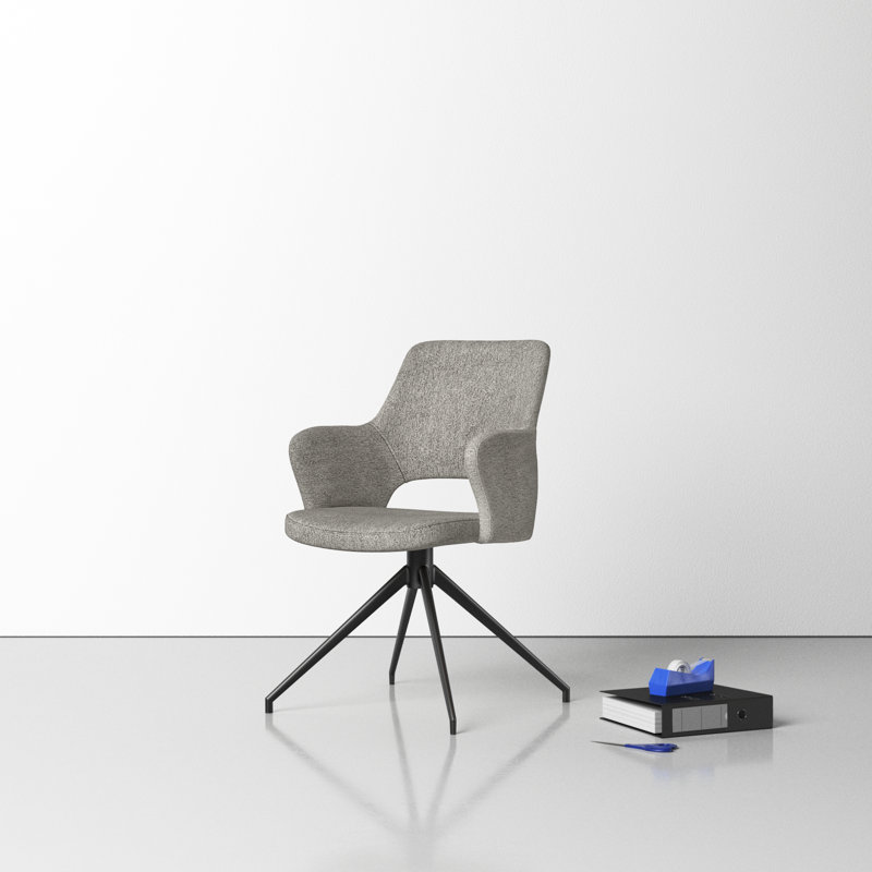 Shelter Upholstered Dining Chair, Charcoal Gray