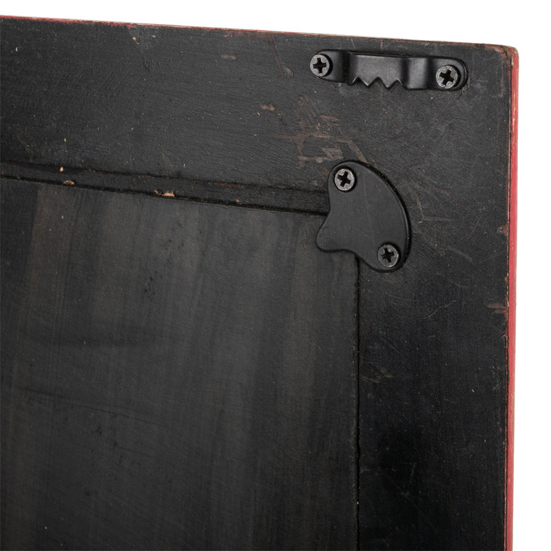 Armatha Wood Flat Wall Mirror