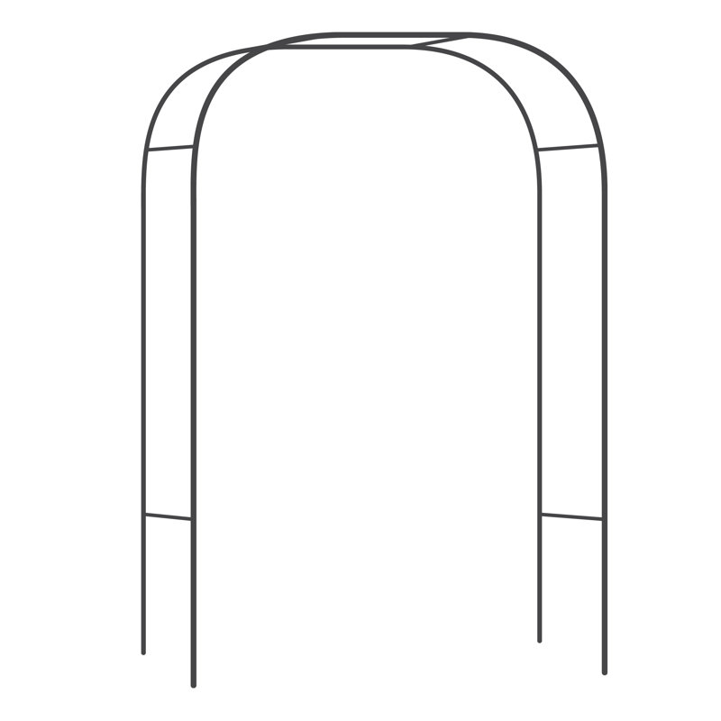 Extra Wide Black Metal Garden Arch Arbor