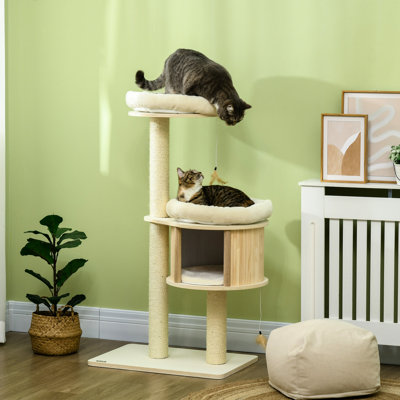 3-Level Cat Joy Tree, Scratching Posts, Soft Cushions & Play Areas. Safe For Cats Under 9 Lbs, Amusement Tree From , Secure Lightweight Kitties, Enjoyable Inside
