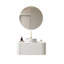 Meuble-lavabo de salle de bain 36 po avec lavabo, meuble de rangement mural à bordures courbes et flottantes avec tiroir, lavabo rond en céramique blanc avec motif de pierre, pré-assemblé-2012033542-2012033538