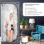 Vapeur portable pour la maison - Délice de spa personnel. Gris. Génératrice 2,2L. 150F maximum de chaleur. Approuvé. Télécommande avec minuterie. Chaise pliable. Matériau imperméable et résistant à la chaleur. Installation facile