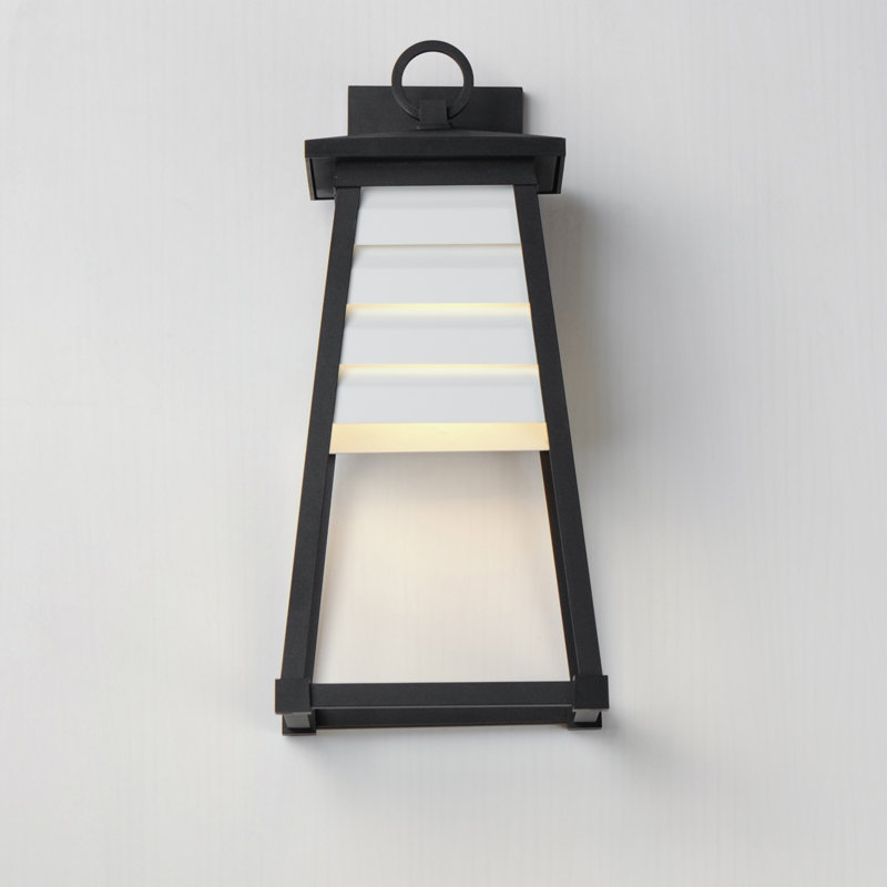 Renlee Wall Light, White/Black, 18" H x 8.5' W x 8.75" D