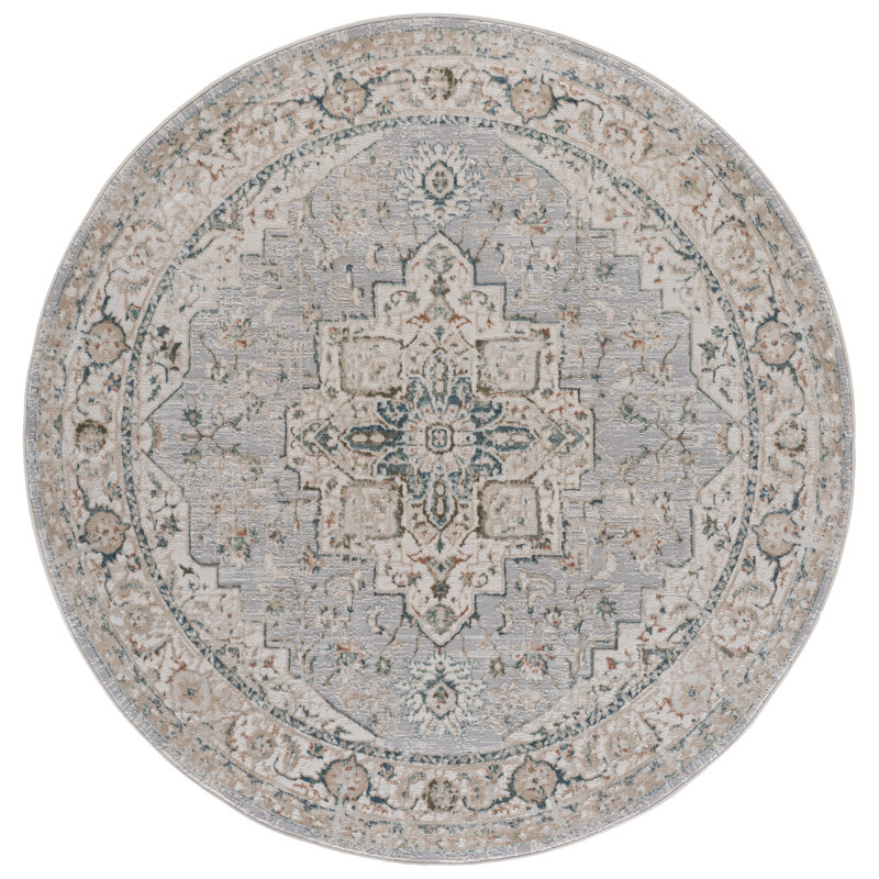 Maven Performance Oriental Indoor Rug, Round 6'7"