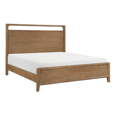 Mobilier de chambre à coucher moderne à découpes en bois brun sculpté durable 1pc