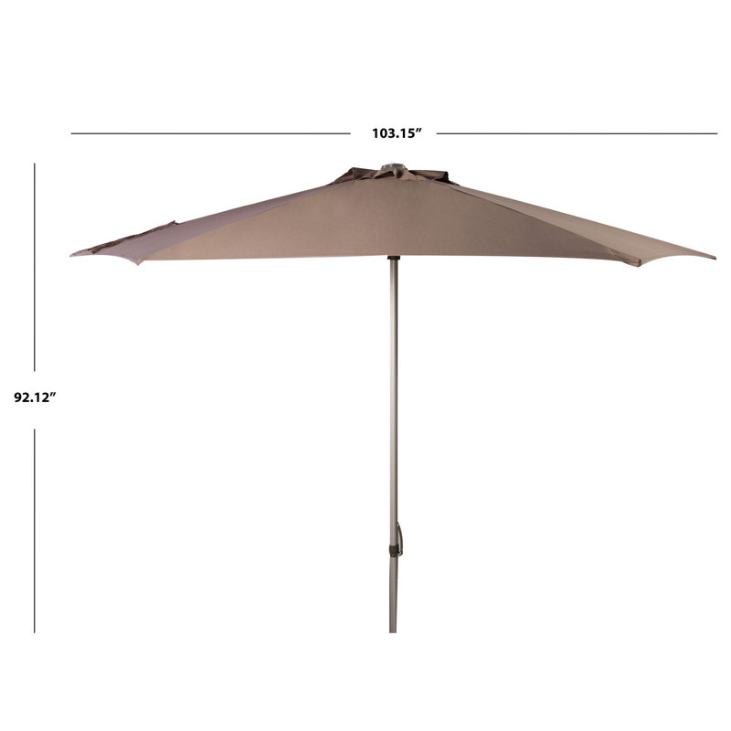Parasol de marché 9 pi Eberardo, Gris