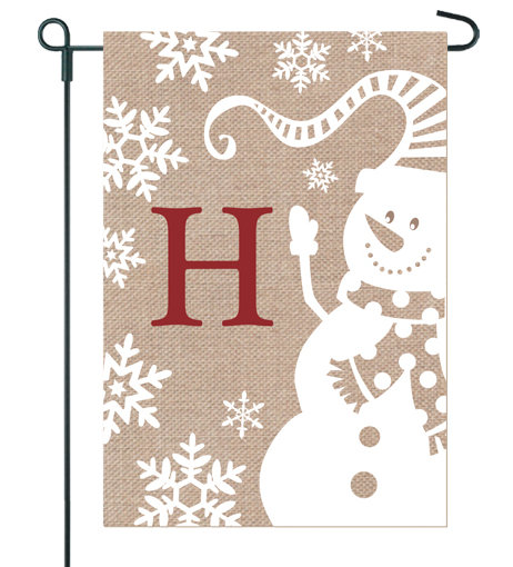 Drapeau de jardin Ganit Christmas Snowman, H
