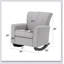 Chaise berçante en lin Denzell gris clair avec siège à ressorts ensachés et structure en bois pour plus de confort et de style