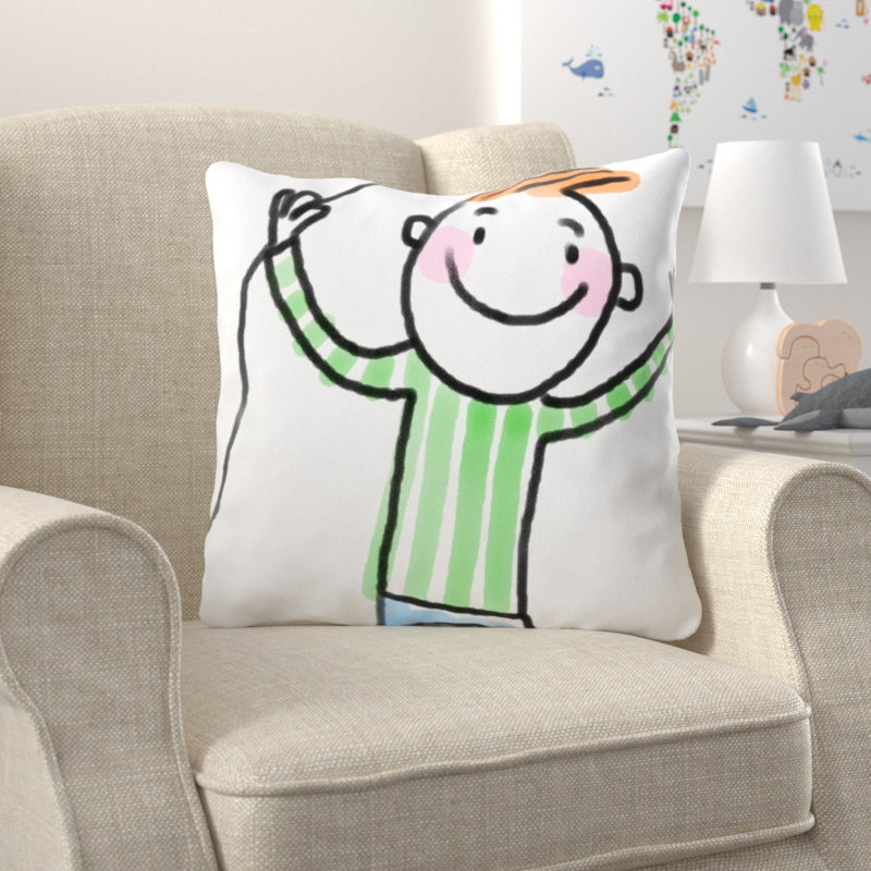 Coussin décoratif people Rhoton, Microsuède, Intérieur