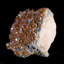 Vanadinite sur cristal de goethite