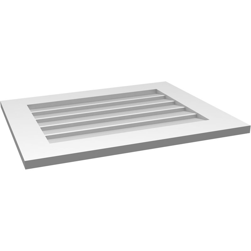 Vent à pignon rectangulaire en uréthane non-fonctionnel, H 22 po x l 28 po x P 1 po