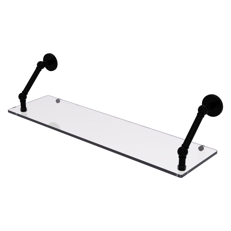 Tablette flottante Dalston, Noir mat, H 8 po x l 30 po x P 8 po