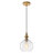 1-light Hammered Glass Globe Pendant Light
