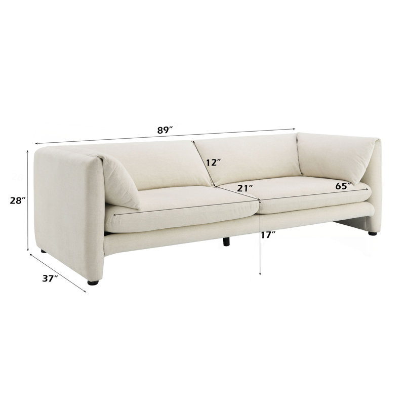 Jaeda Beige Linen Sofa