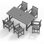 Chaise de patio en PEHD