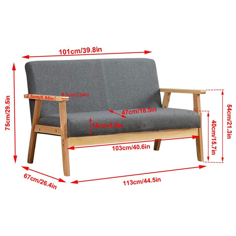 Maynardville 2 Seater Linen Sofa