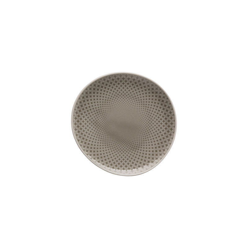 Junto Handmade Porcelain Appetizer Plate, Pearl Gray