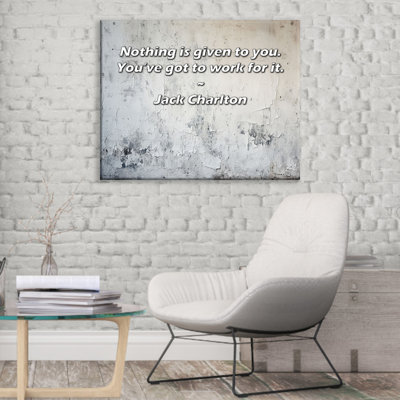 Toile tendue Astoria Grand Gallery par Jack Charlton: «Rien ne vous est donné. Vous devez travailler