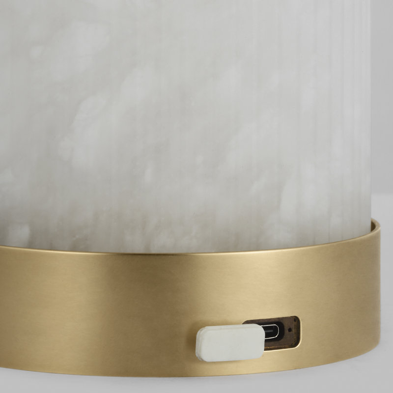 Tawa Alabaster Accent Rechargeable Table Lamp