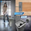 Flat Mop and Bucket Set with Built In Wringer 2 Microfibre Pads, 360 Degree Swivel Head