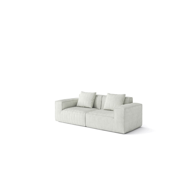Modular Sofa Can Be Converted Into An Oversized Sofa Bed Free Conversion Sofa Set Flexible Configuration, Soft Corduroy Cloud Velvet Fabric Two Person Combination