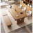 Modern simple solid wood dining table-107658711
