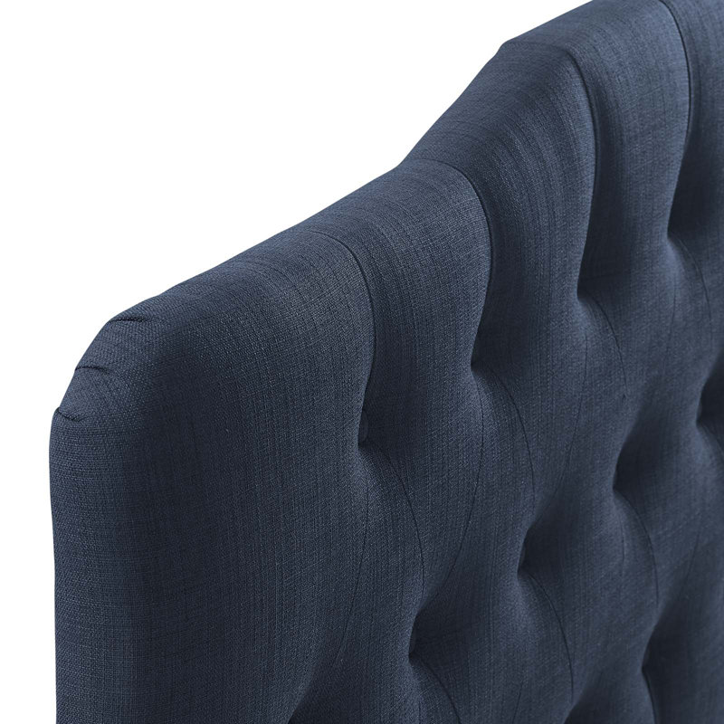 Modway Copper Grove Strathgartney Button-Tufted Upholstered Headboard, Full, Navy