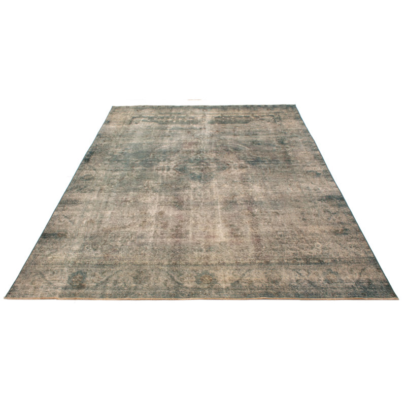 Tapis sarcelle à transition de couleur 9 pi 4 po x 12 pi 9 po