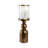 Modern Metal and Glass Pillar Candle Holder with Decorative Iron Base-1806618533