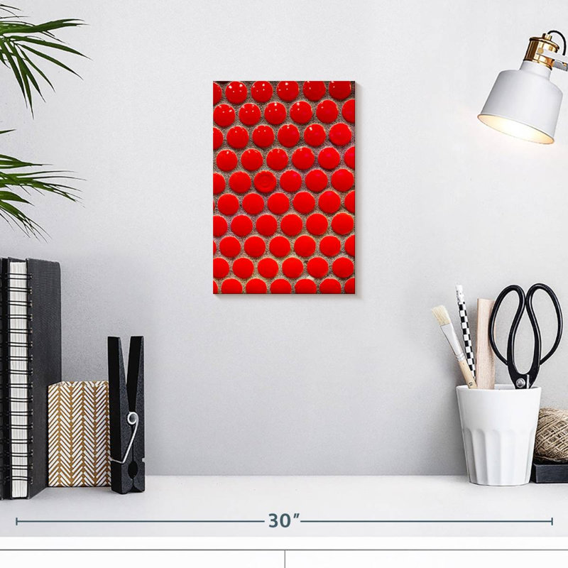 Avery Red Circle Tiles, 12" H x 8" W