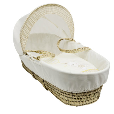 Gingham Cotton Blend Moses Basket Bedding Set