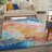 Abstract Handmade Tufted Orange Area Rug-307457958