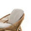 Chaise longue d'extérieur de style papasan, avec coussin