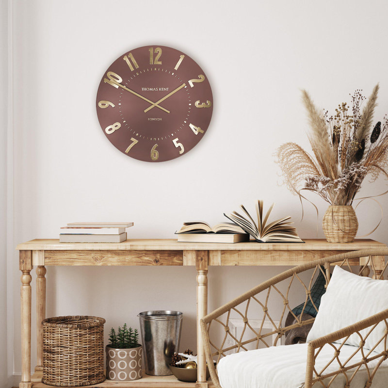 Wall Clock, Orange, 51cm H x 51cm W x 4.40cm D