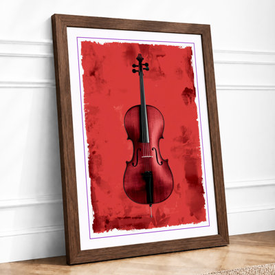 Weathered Cello Rustic - Framed Print