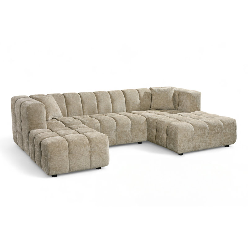 5 Seater Corner Sofa , Right Hand Facing, Beige