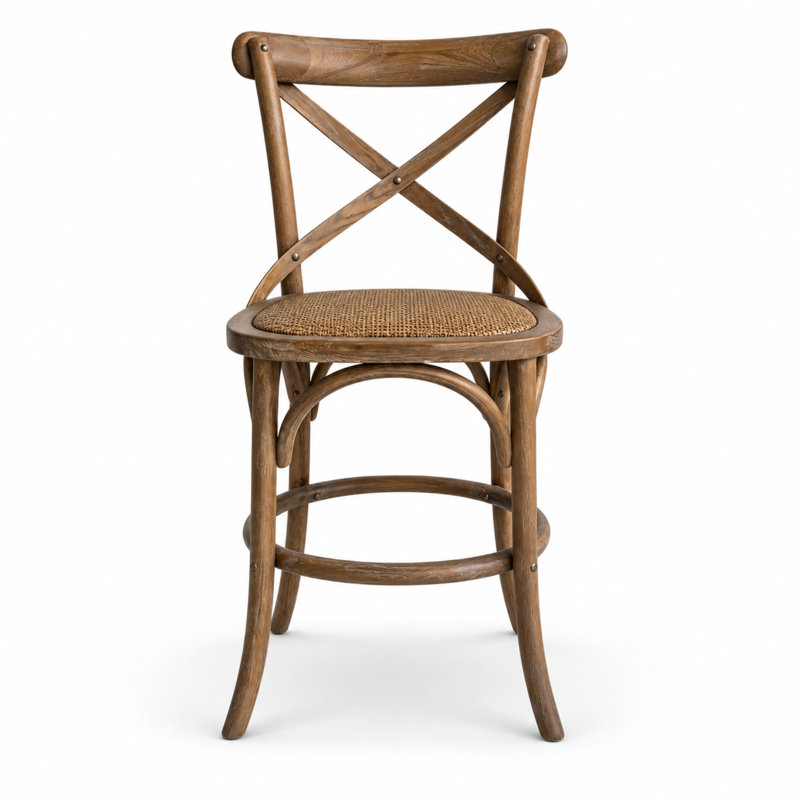 Bar Stool with Solid Wood Frame