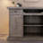62.2" Grey Rectangular Solid Wood Reception Desk-2118981625