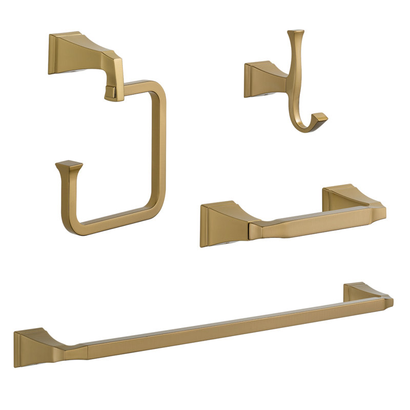 Ensemble de quincaillerie de salle de bain 4 pièces Dryden, Bronze champagne